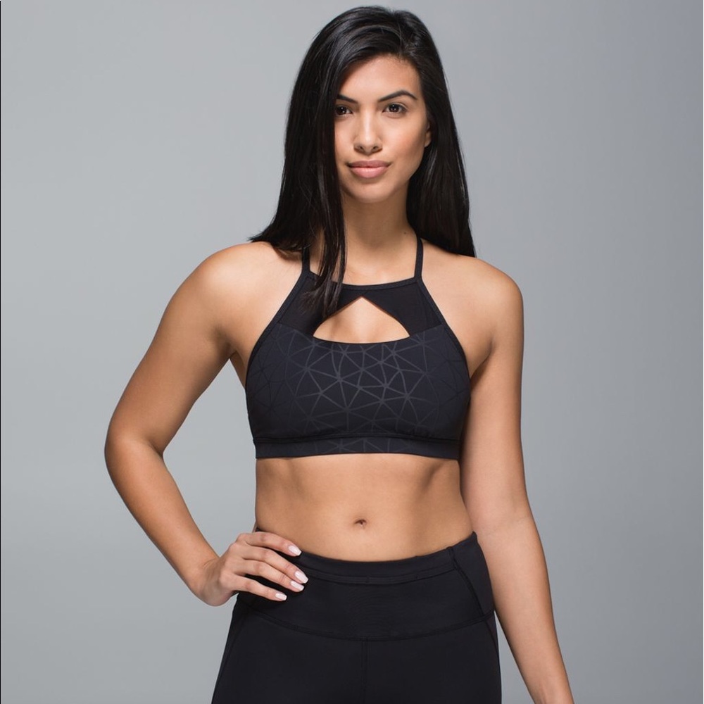 lululemon black pedal pace bra
